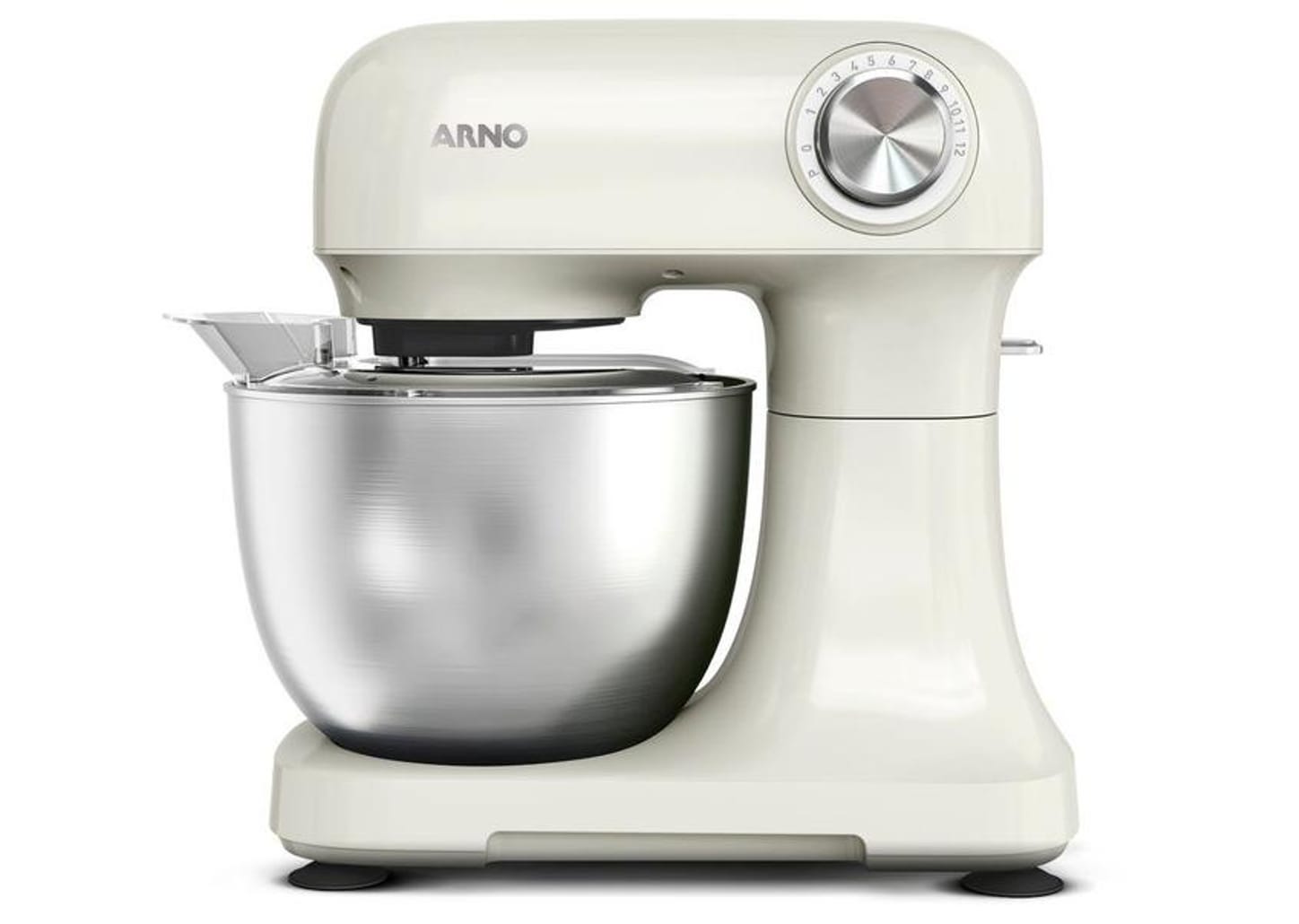 Batedeira Planetária Arno Marfim e Inox 500W 12 Velocidades Tigela Inox 3,5L Bake Easy KM14 com 3 Batedores 8010001506