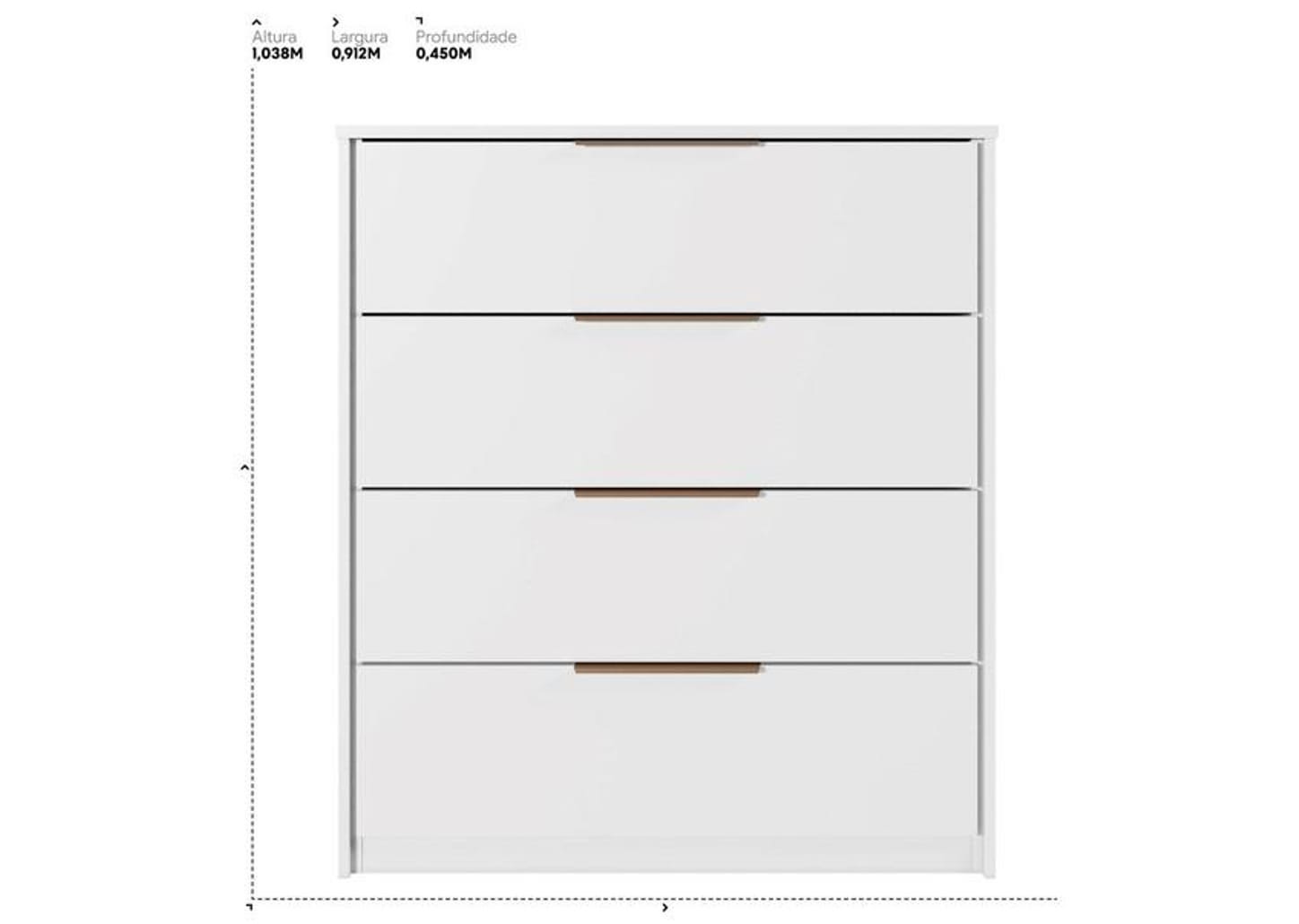 Cômoda 4 Gavetas Demóbile Alia