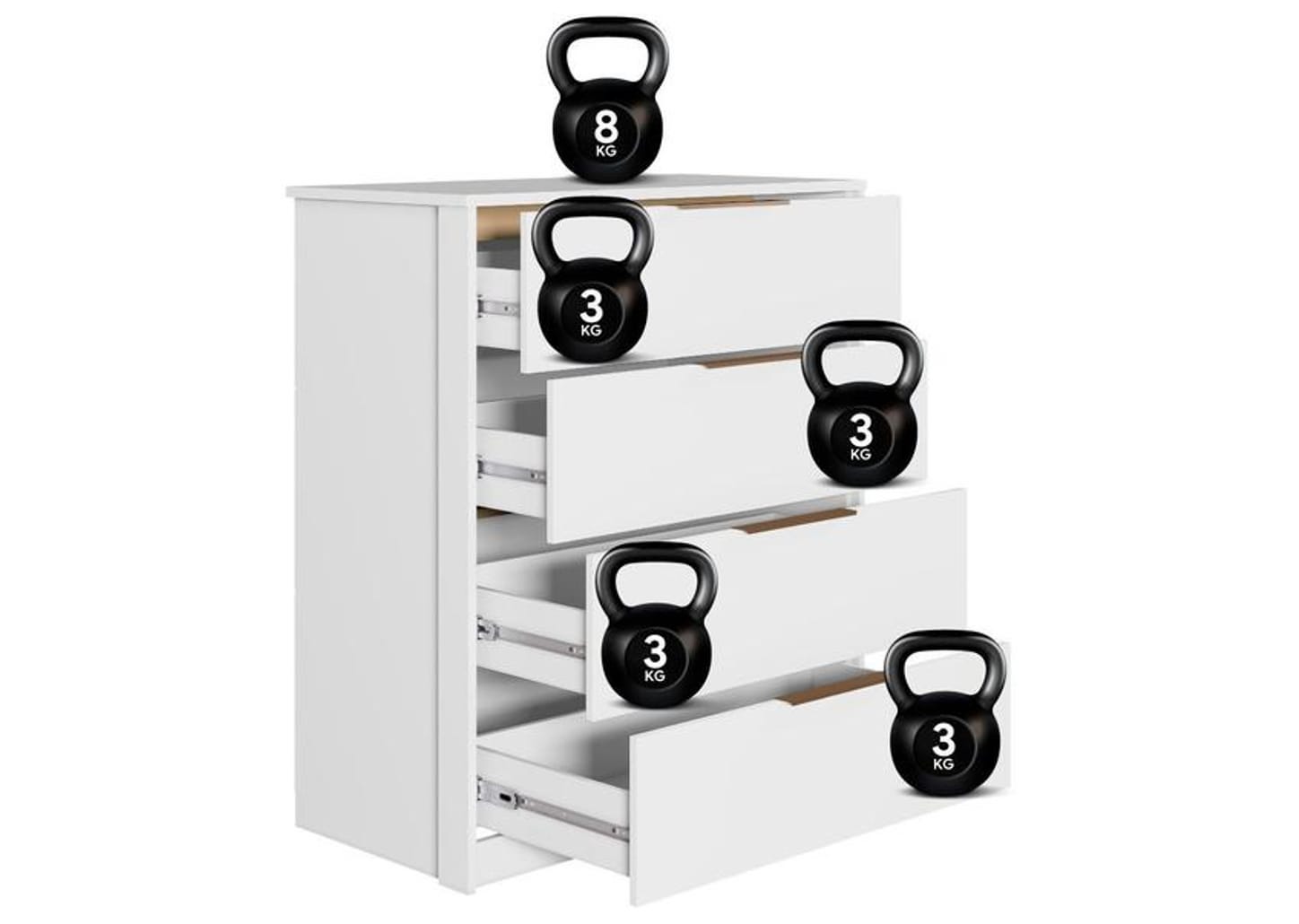 Cômoda 4 Gavetas Demóbile Alia