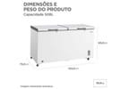 Freezer Horizontal Midea 2 Portas 508L Inverter MDRC698FZD013