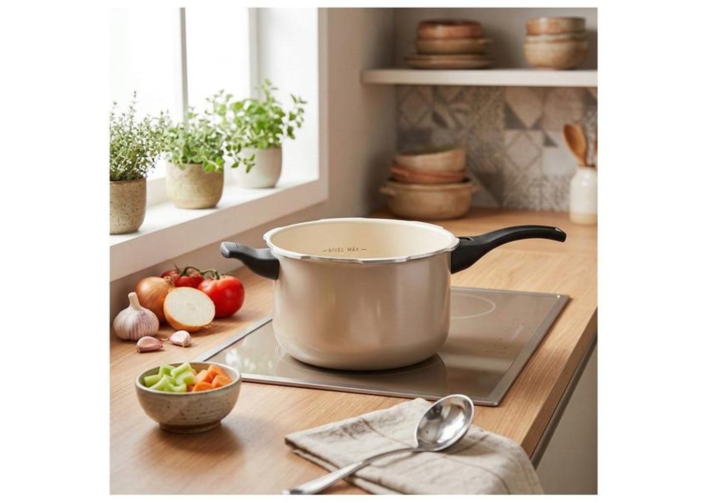 Panela de Pressão Tramontina 4,5L Marrom Vancouver