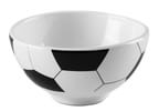 Bowl de Cerâmica Branco e Preto Scalla Cerâmica Futebol 550ml
