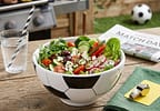 Bowl de Cerâmica Branco e Preto Scalla Cerâmica Futebol 550ml