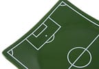 Prato Raso de Cerâmica Verde e Branco Retangular Scalla Cerâmica Futebol