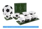 Prato Raso de Cerâmica Verde e Branco Retangular Scalla Cerâmica Futebol