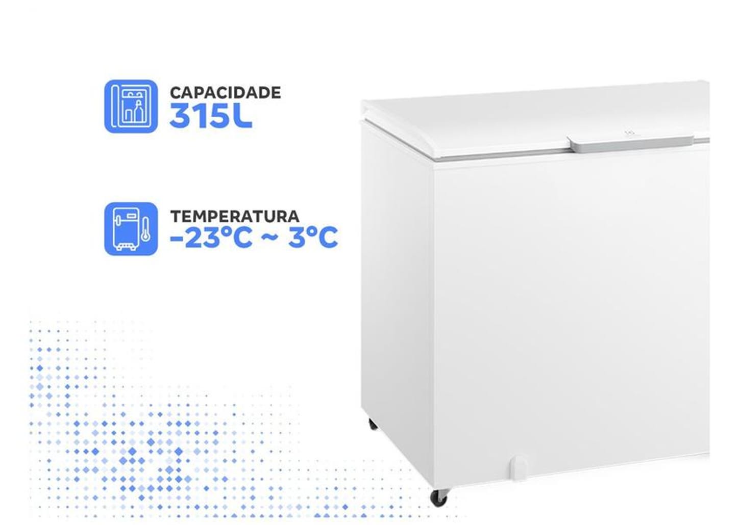 Freezer Horizontal Electrolux 315L 1 Porta Inverter HI330T