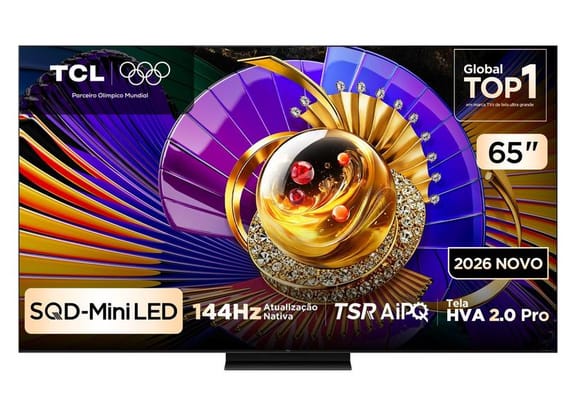Smart TV 65" TCL 4K UHD SQD-Mini LED 65C7L Google TV 2026