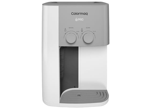 Purificador de Água Colormaq de Mesa e Gabinete Compressor Branco Pró Água Gelada e Natural 120004497
