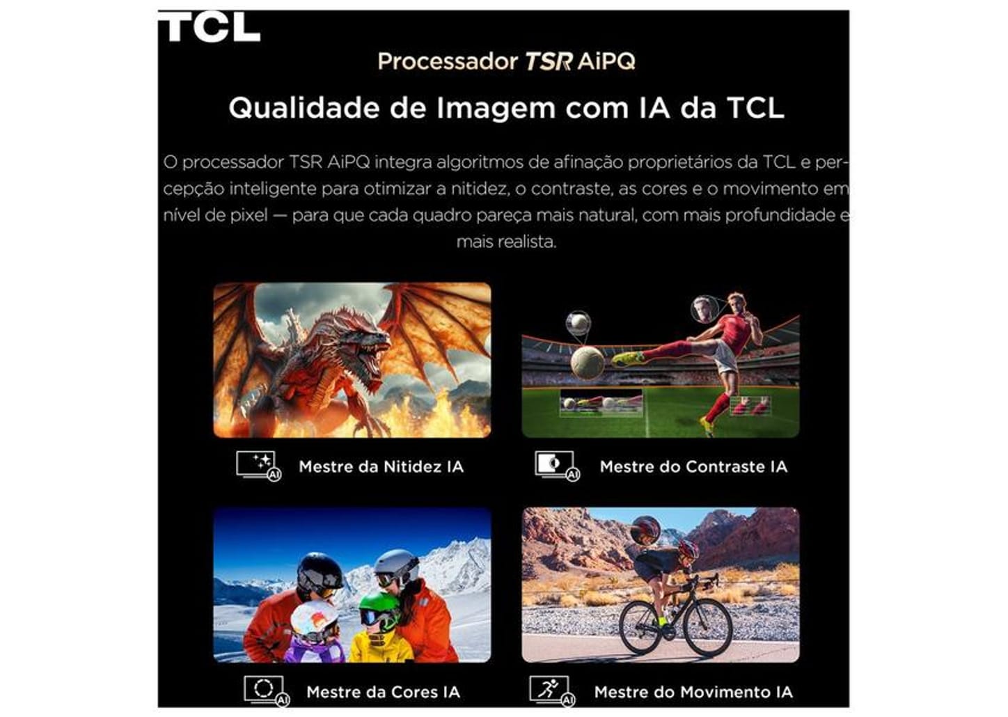 Smart TV 85" TCL 4K UHD Mini LED 75A400M Google TV 2026