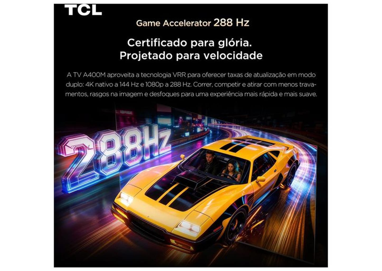 Smart TV 85" TCL 4K UHD Mini LED 75A400M Google TV 2026