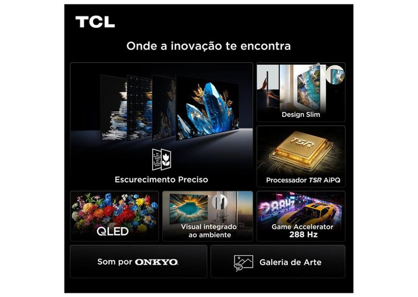 Smart TV 85" TCL 4K UHD Mini LED 75A400M Google TV 2026