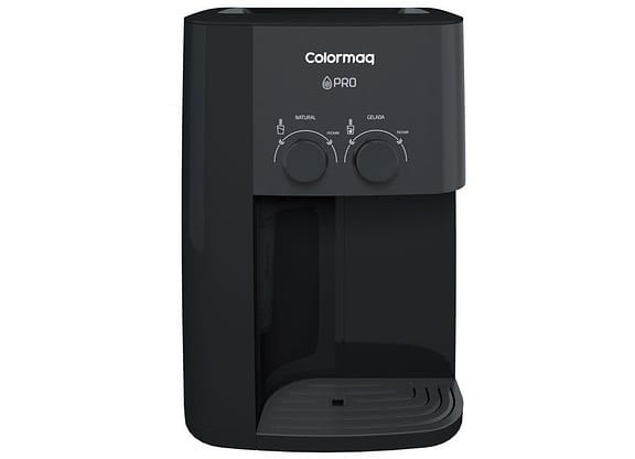 Purificador de Água Colormaq de Mesa e Gabinete Compressor Grafito Pró Água Gelada e Natural 120004500