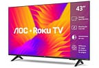 Smart TV 43" AOC Full HD DLED 43S5155/78G Roku TV 2025