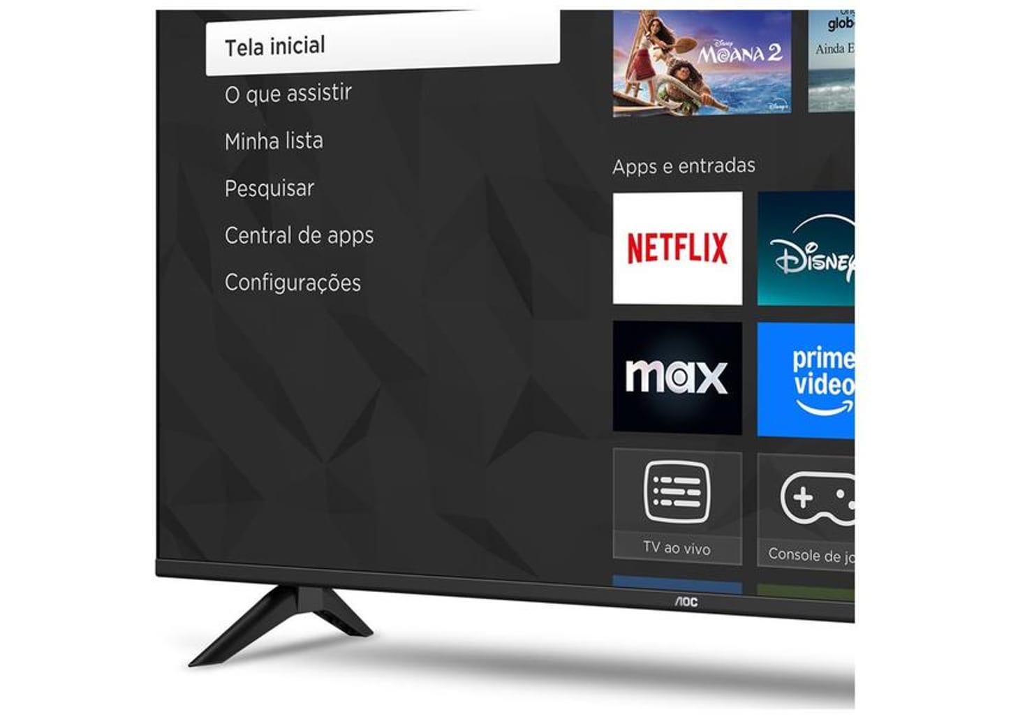 Smart TV 43" AOC Full HD DLED 43S5155/78G Roku TV 2025