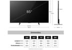 Smart TV 85" TCL 4K UHD Mini LED 85A400M Google TV 2026