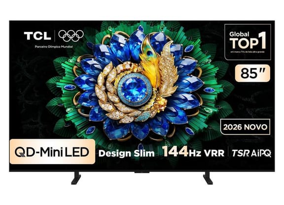 Smart TV 85" TCL 4K UHD Mini LED 85A400M Google TV 2026