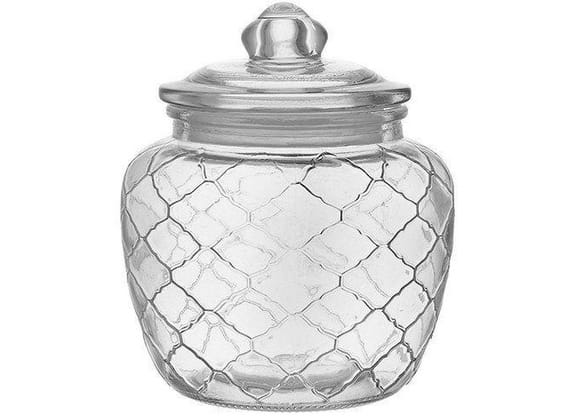 Pote de Vidro Hermético Hauskraft com Tampa 600ml - POTE-048