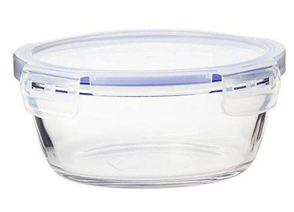 Pote de Vidro Hermético Hauskraft com Tampa - Redondo 1L