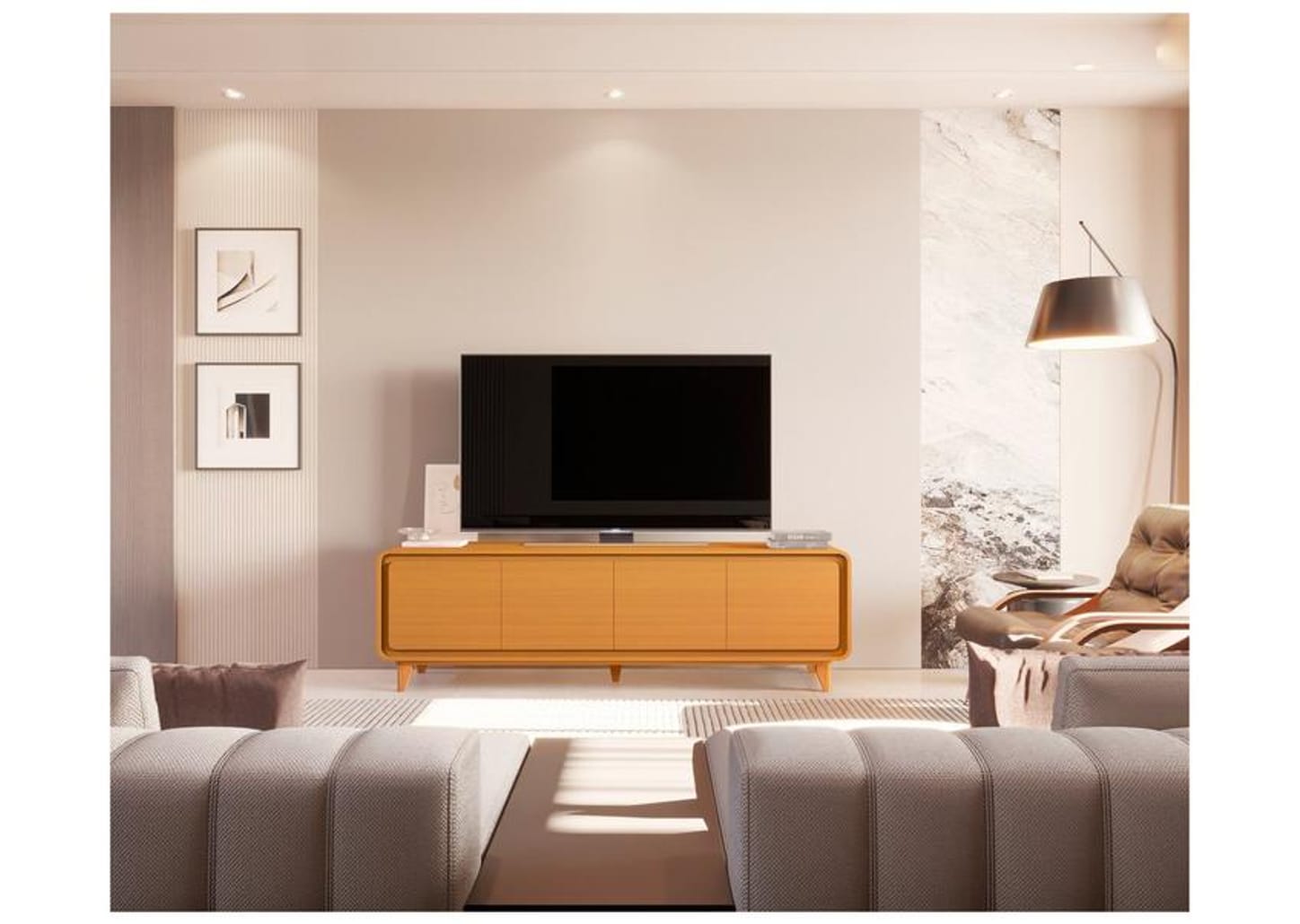 Rack para TV até 75" 4 Portas EDN Móveis Sense 1.8