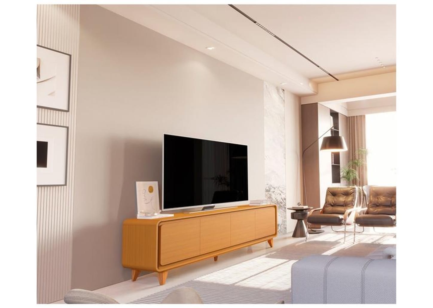 Rack para TV até 75" 4 Portas EDN Móveis Sense 1.8
