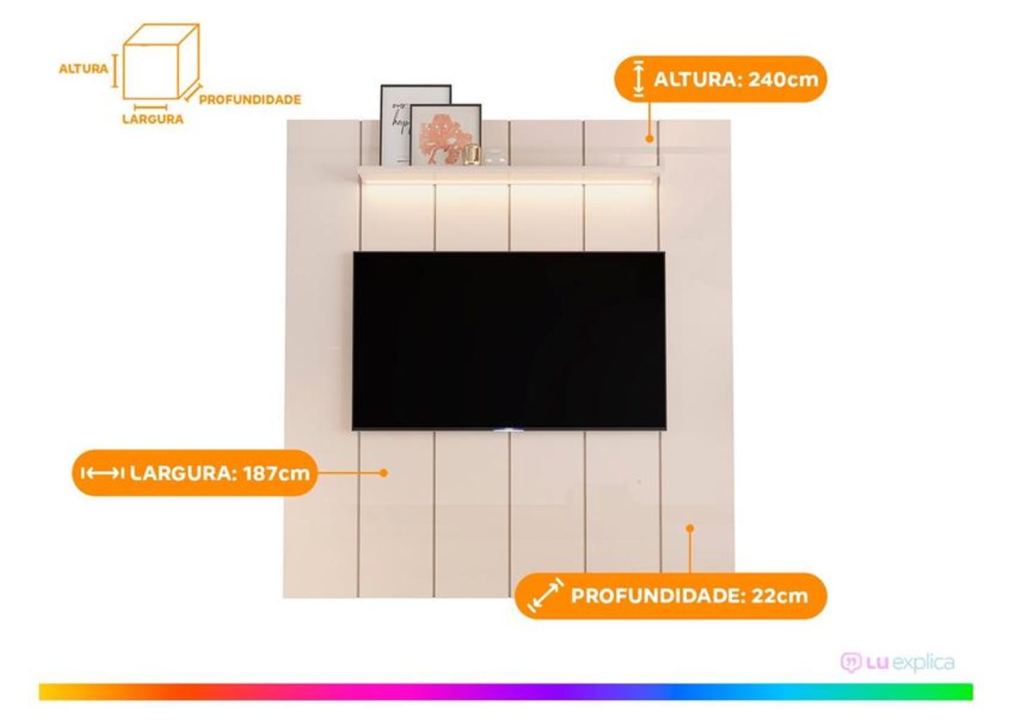 Painel para TV até 75" EDN Móveis Alpes