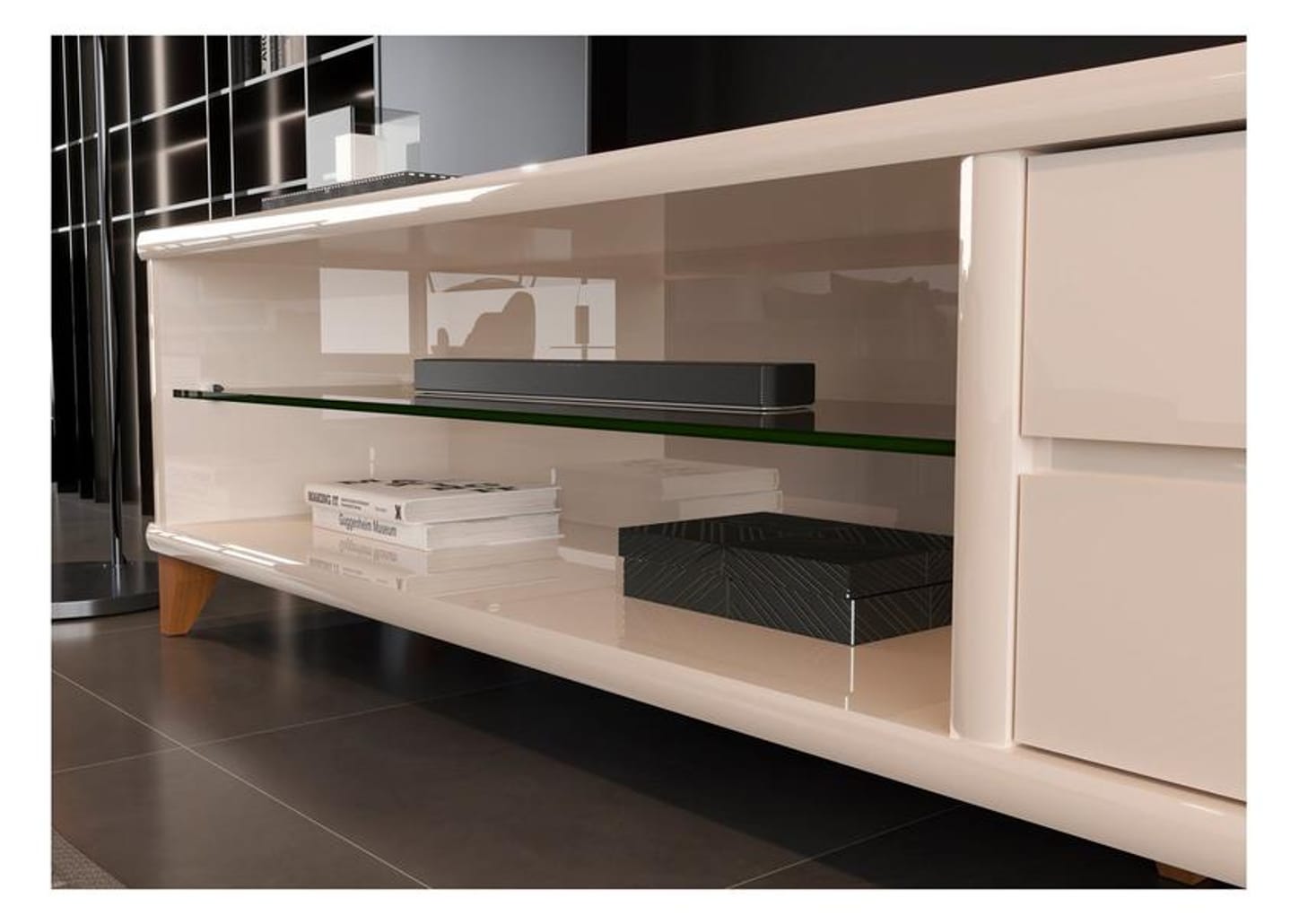Rack para TV até 75" 2 Gavetas EDN Móveis Eifell 2.20