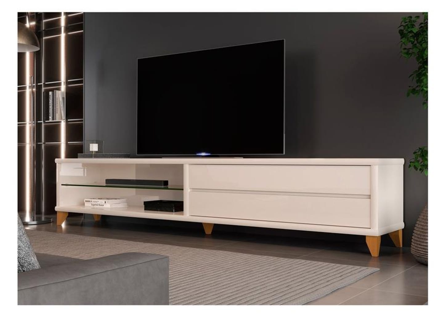 Rack para TV até 75" 2 Gavetas EDN Móveis Eifell 1,80