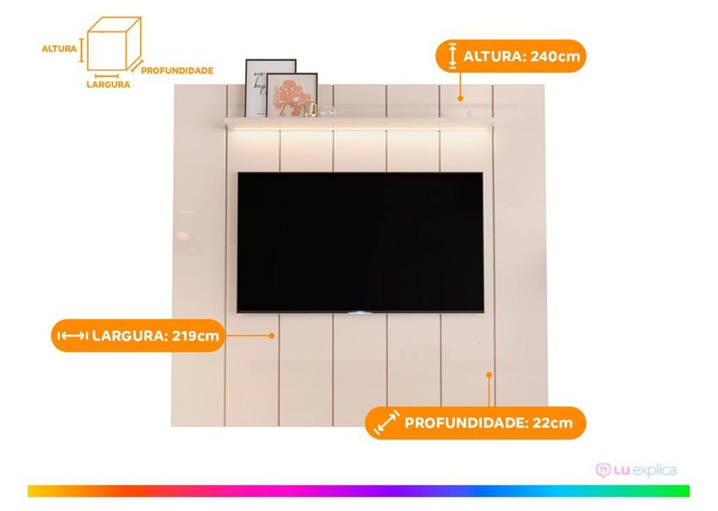 Painel para TV até 75" EDN Móveis Alpes