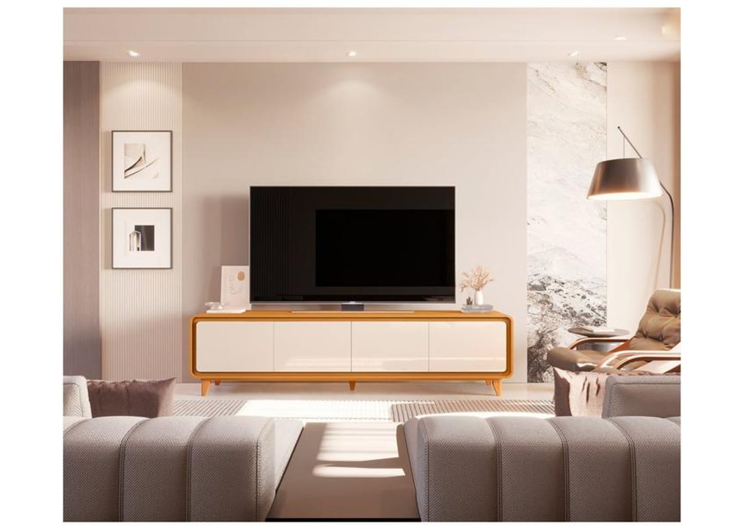 Rack para TV até 75" 4 Portas EDN Móveis Sense 2.2