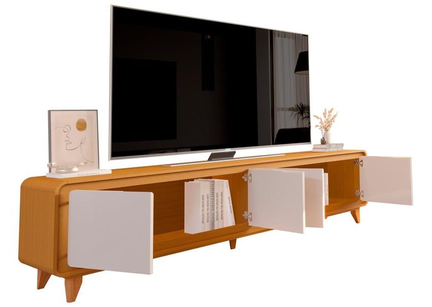 Rack para TV até 75" 4 Portas EDN Móveis Sense 2.2