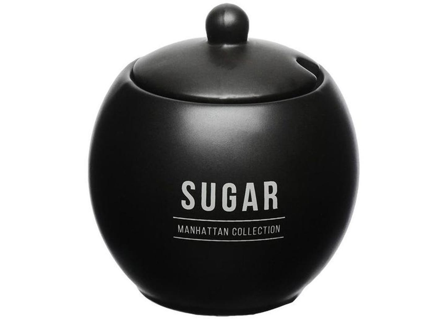 Açucareiro de Porcelana com Colher com Tampa Hauskraft Manhattan