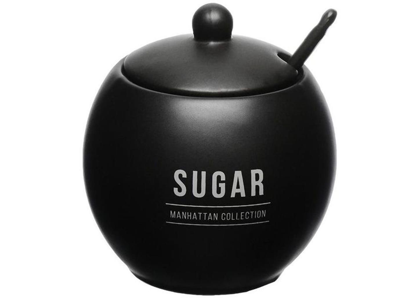 Açucareiro de Porcelana com Colher com Tampa Hauskraft Manhattan