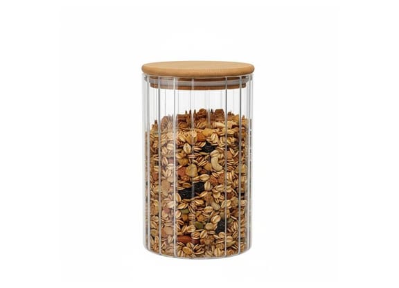 Pote de Vidro Hermético Hauskraft com Tampa Redondo 700ml Liege