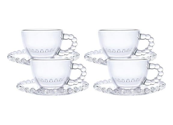 Jogo de Xícaras de Café 100ml Hauskraft Bubbly 4 Peças