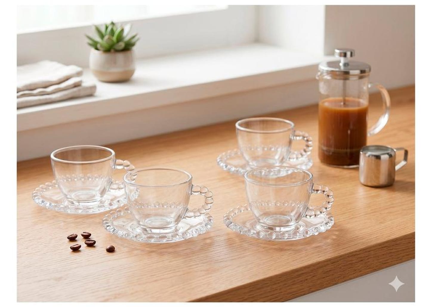 Jogo de Xícaras de Café 100ml Hauskraft Bubbly 4 Peças