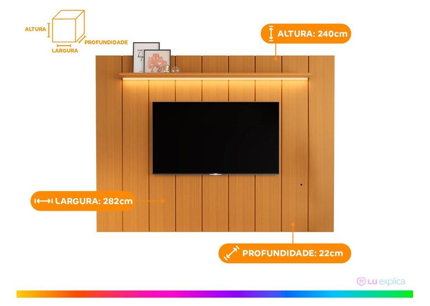 Painel para TV até 85" EDN Móveis Alpes