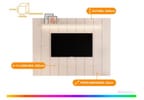 Painel para TV até 85" EDN Móveis Alpes