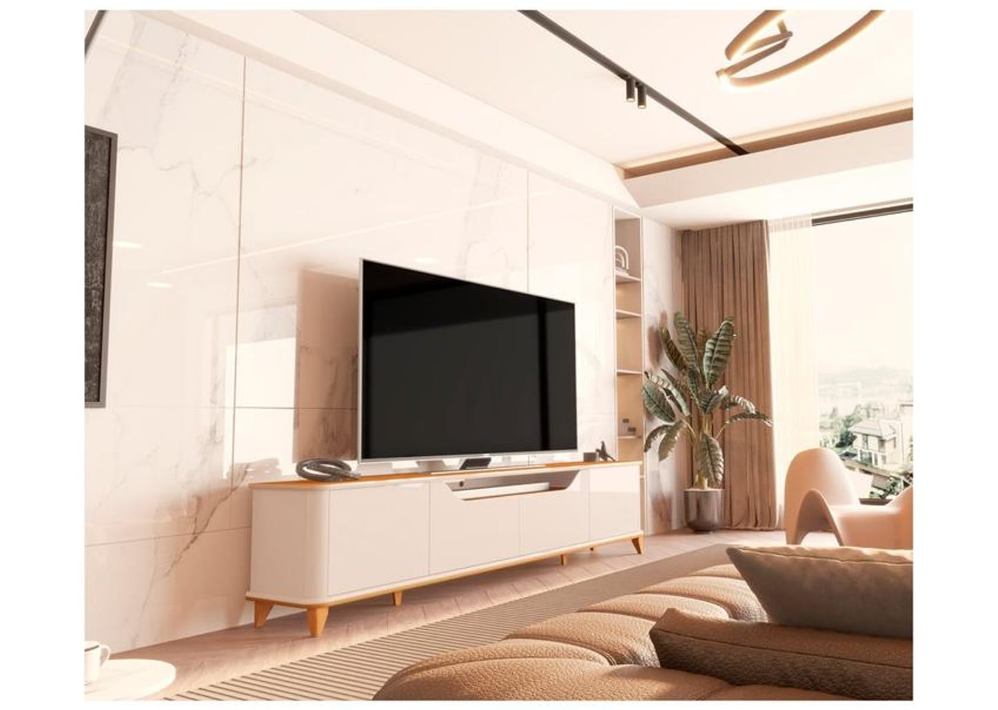Rack para TV até 85" 4 Portas EDN Móveis Modena 2.4