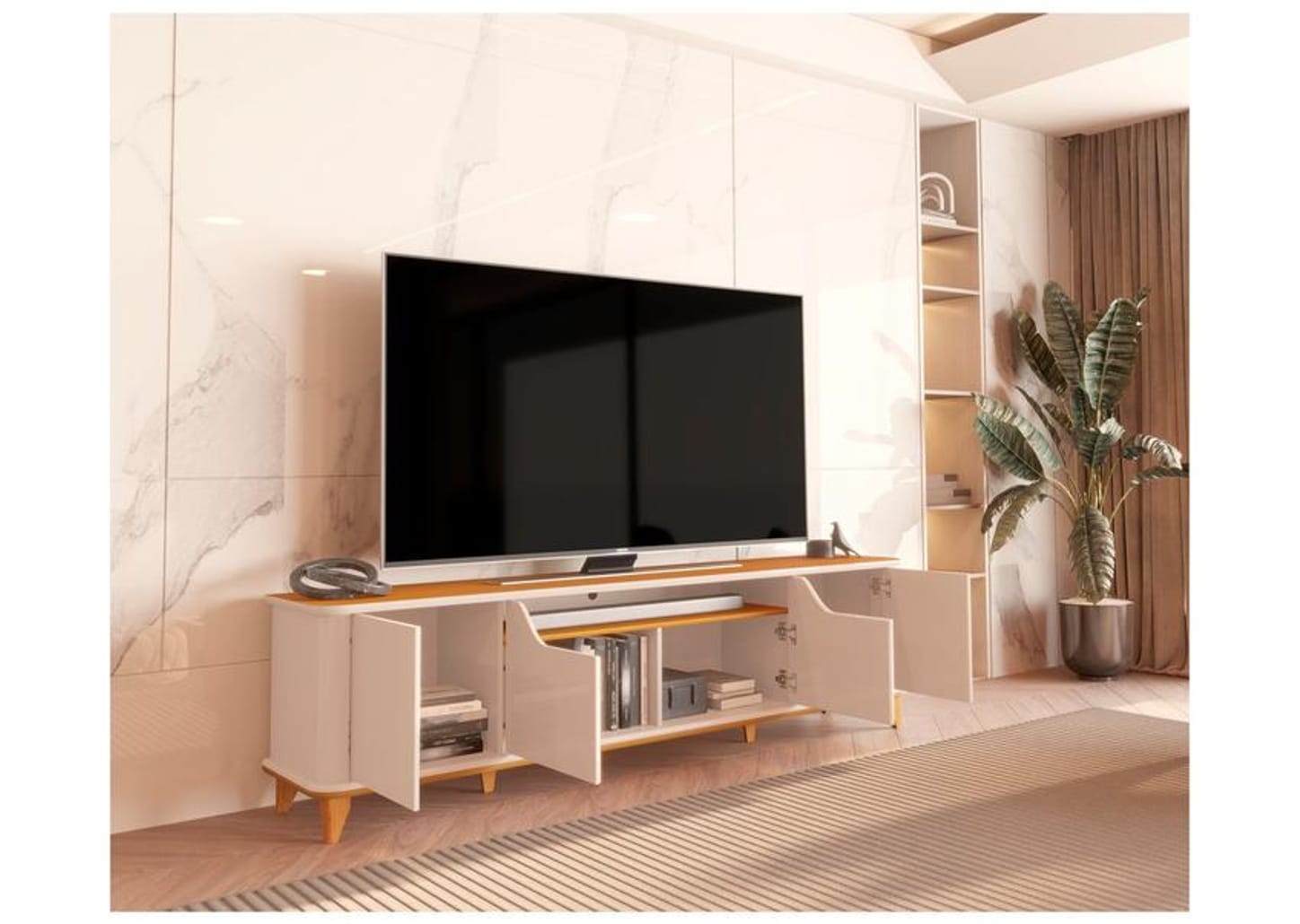 Rack para TV até 75" 4 Portas EDN Móveis Modena 2.0