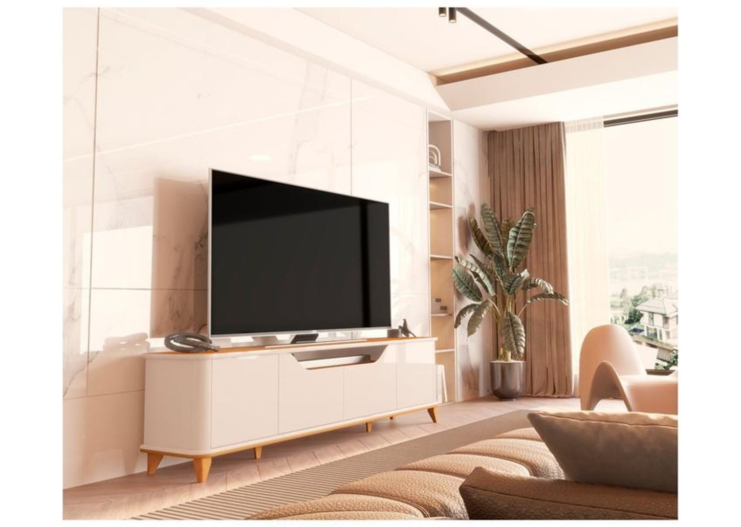 Rack para TV até 75" 4 Portas EDN Móveis Modena 2.0