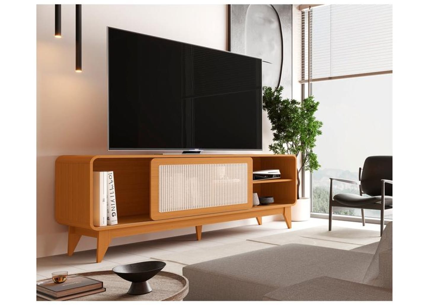 Rack para TV até 75" 1 Porta EDN Móveis Trevis