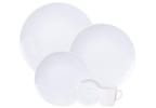 Aparelho de Jantar e Chá 20 Peças Tramontina Redondo Porcelana Branco Leonora