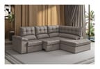 Sofá de Canto 5 Lugares Retrátil Reclinável Slim Milano BestHouse Sofás