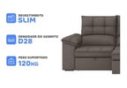 Sofá de Canto 5 Lugares Retrátil Reclinável Slim Milano BestHouse Sofás