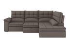 Sofá de Canto 5 Lugares Retrátil Reclinável Slim Milano BestHouse Sofás