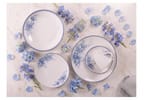 Aparelho de Jantar 20 Peças Tramontina Redondo de Porcelana Branco e Azul Royal