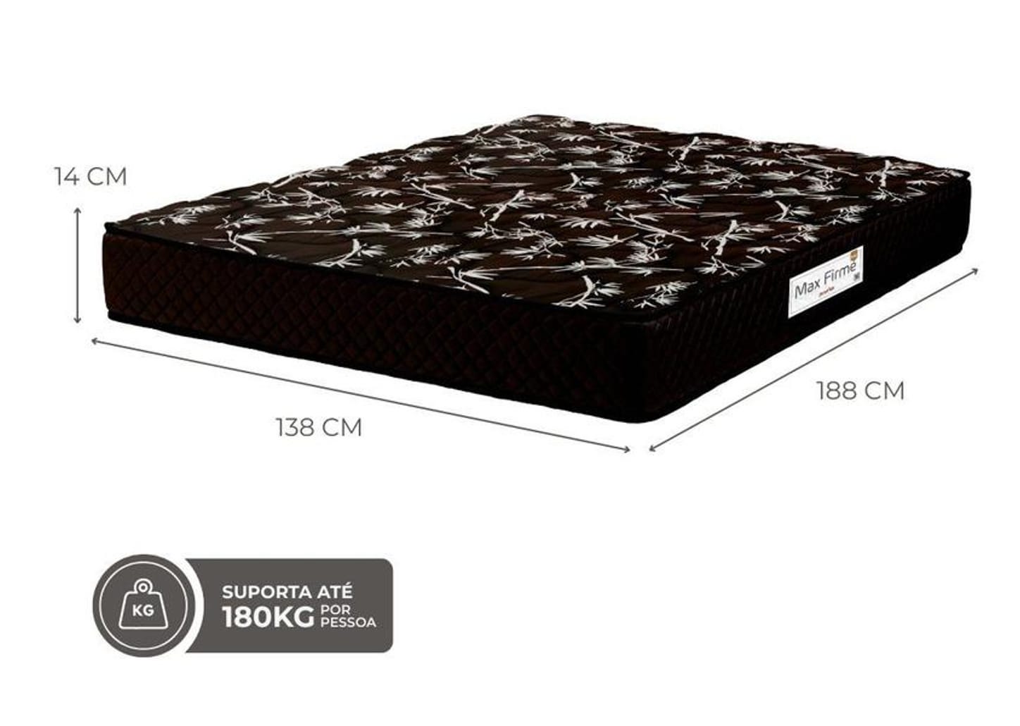Colchão Casal Prorelax de Espuma D65 14x138x188cm Max Firme