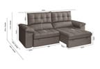 Sofá 5 Lugares Retrátil Reclinável Slim Milano BestHouse Sofás