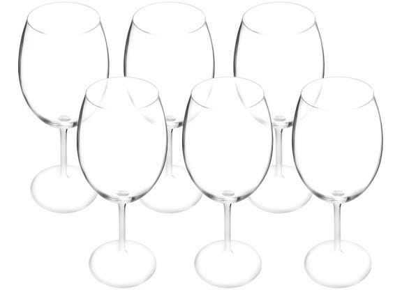 Jogo de Taças de Cristal para Água e Vinho Transparente 580ml 6 Peças Bohemia Colibri