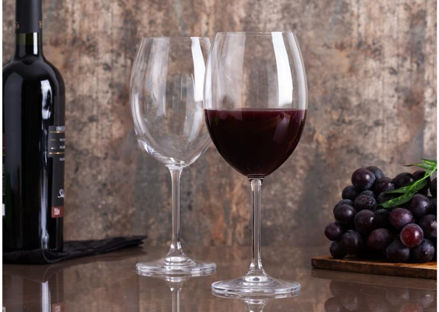 Jogo de Taças de Cristal para Água e Vinho Transparente 580ml 6 Peças Bohemia Colibri